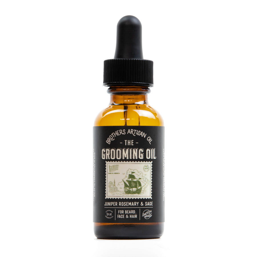 beard oil, hair oil, face oil- Juniper Rosemary Sage Grooming Oil